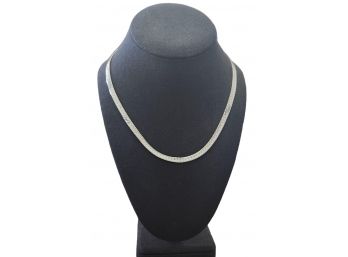 Gorgeous Italian Sterling Silver Herringbone Necklace