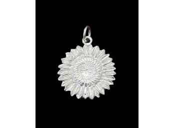 Vintage Sterling Silver Sunflower Pendant