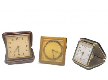 Trio Of Vintage Travel Clocks