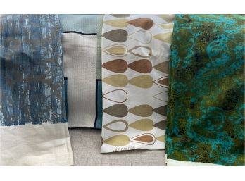 Four Mid Century Fabric Pieces (D)
