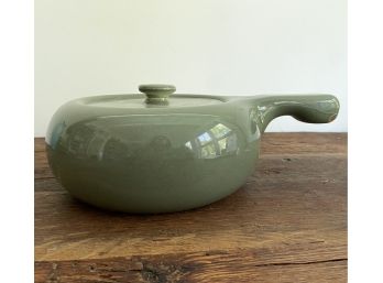 MCM Russel Wright By Steubenville Green Covered Casserole With Handle