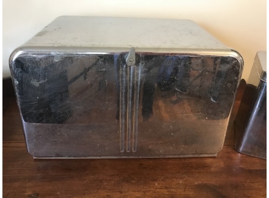 Mid Century Modern Bread Box Marked Beauty Box By Lincoln