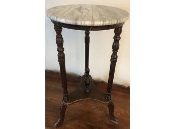 Exquisite Vintage Marble Top Accent Table