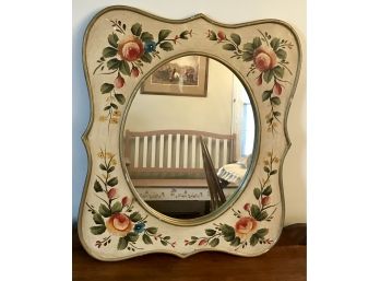 Nicely Shaped Floral Mirror