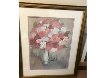 Lovely Framed Floral Oil Painting