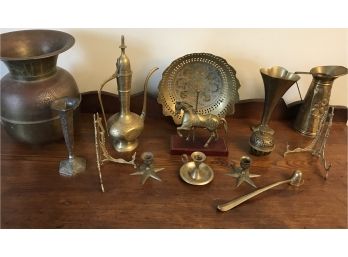 Full  Vintage Brass Lot Includes 14 Pieces!