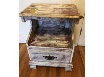 Antiqued Painted Accent Table/stand