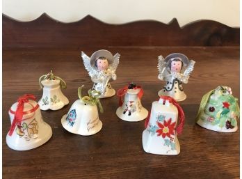 Eight Tiny Antique Christmas Ornaments