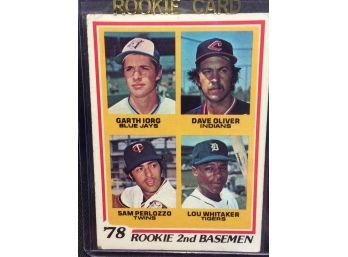 1978 Topps Rookie Second Basemen Lou Whitaker - M