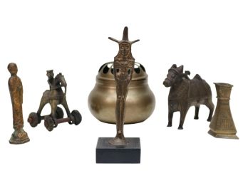 Collection Of  Brass Figures From China Israel And More