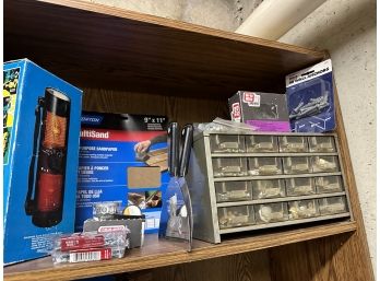 2 Pc. Nails, Screws, Fasteners, Sandpaper, Scrapers And More