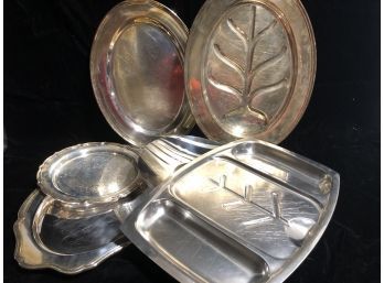 Set Of Metal Serving Trays