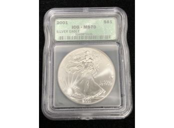 2001 American Silver Eagle $1 ICG MS70