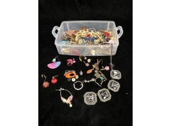 Assorted Costume Jewelry And Earring Collection