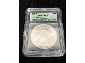 2003 American Silver Eagle $1 ICG MS70