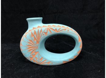 Southwestern Handmade Turquoise Art Pottery