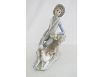 Retired 'shepherd Boy'  Porcelain Figurine By Lladro