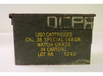 A Vintage Empty.38 Special Ammo Can