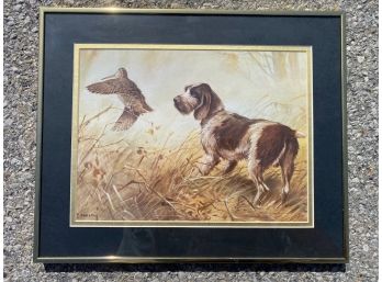 Roberto Lemmi, Hunt Dog Tracking Bird, Framed Hunt Print