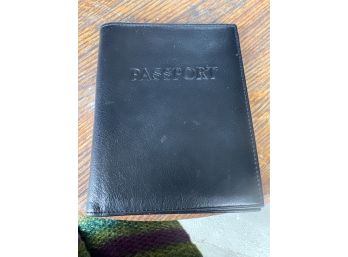 Tumi Black Leather Bifold Passport/wallet