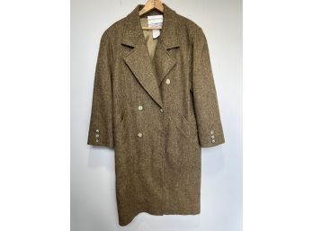 Vintage Martini Carl Women's Double-breasted Overcoat - Size 38