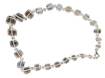 Faceted Crystal Cube Necklace