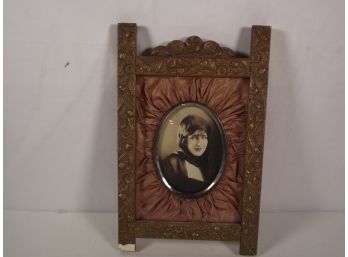 Antique Framed Photo Of Actress Or Socialite