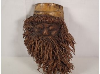Unique Carved Bearded Man From Bamboo Root