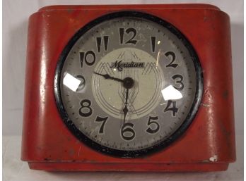 Orange Metal Meridian Mechanical Clock