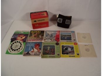 Vintage Viewmaster Lot With Slides And Viewer