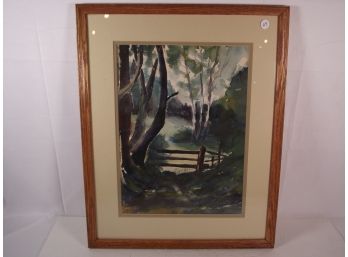 Vintage Watercolor - O.J. Luneau 1940