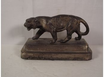 Vintage Diecast Metal Tiger Statue