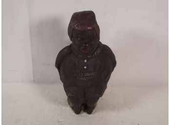 Vintage Black Americana Billy Brand Cast Iron Coin Bank