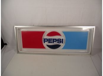 Vintage Pepsi Embossed Plastic Sign