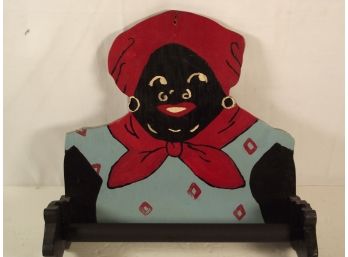 Vintage Black Americana Towel Rack