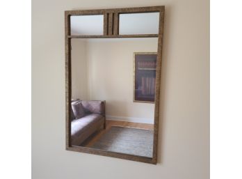 Nicely Designed Gold Painted Metal Mirror - Very Heavy