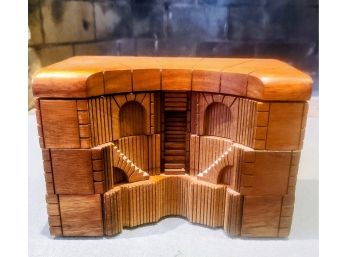 Very Cool Handcrafted Desk Sculpture Of Hawaiian Koa Signed And Dated By The Artist Po Shun Leong
