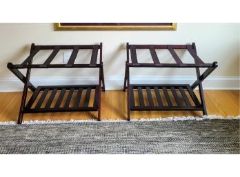 Set Of Two Luggage Rack Stands