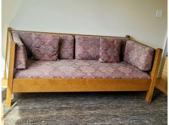 Stickley Mission Style Golden Oak Prairie Settle Sofa