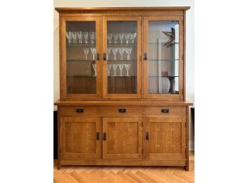 Stickley Modern Mission Arts And Craft Style China Cabinet Hutch