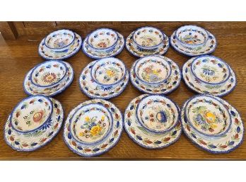 Fleur Royal Quimper Henriot 5' Serving Bowls Plates Sold Separately