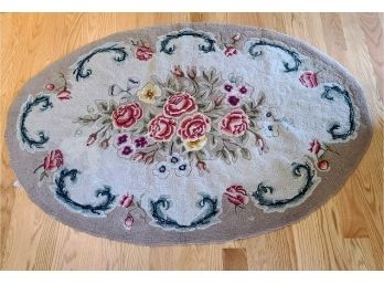 Small Oval Floral Area Rug