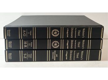Set Of Websters Third New International Dictionaries - Volume 1, 2, & 3