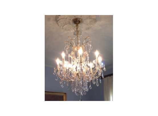 Stunning Marie Theresa Crystal Chandelier, Paid $1600