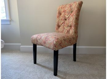 Cantaloupe Paisley Upholstered Parons Side Chair
