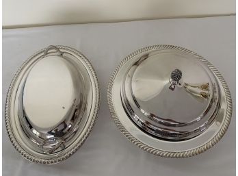 Round And Oval Chaffing Dishes With Coordinating Lids