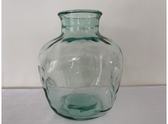 Large Green Blown Glass Jar