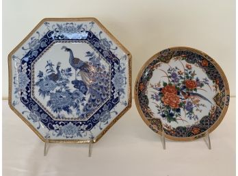 Stunning Octagon And Round Asian Plates