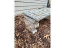 Cement Garden Bench. Removeable Top.  Nice Garden / Farm Patina. - - - - - - - - - - - - -- - Loc: Garage Side