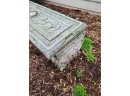Cement Garden Bench. Removeable Top.  Nice Garden / Farm Patina. - - - - - - - - - - - - -- - Loc: Garage Side